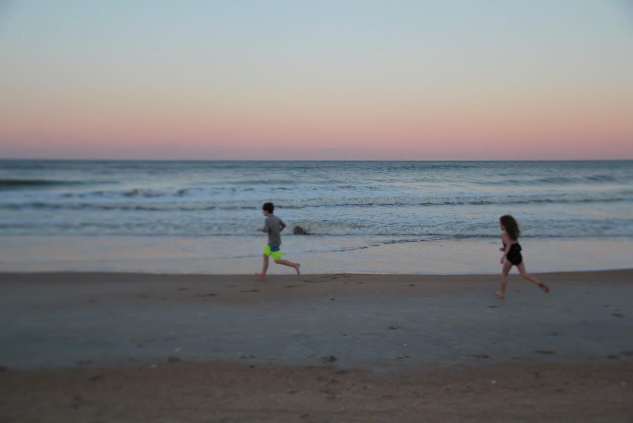 Twilight Beach games at low tide are the best