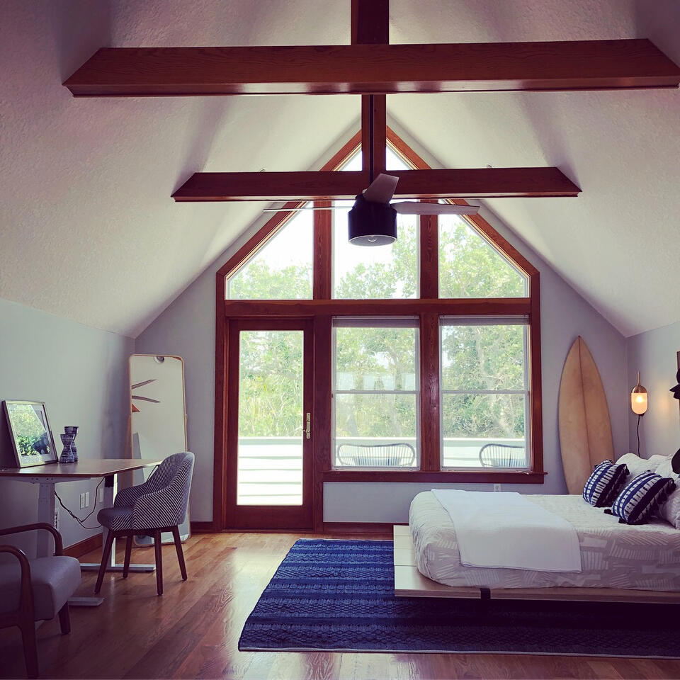 Master Bedroom with Vaulted Ceiling